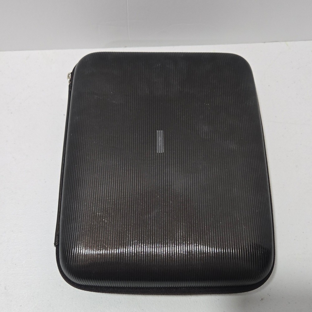 Laura Mercier Black Ribbed Hard Shell Makeup Artist Travel Case Organizer Bag